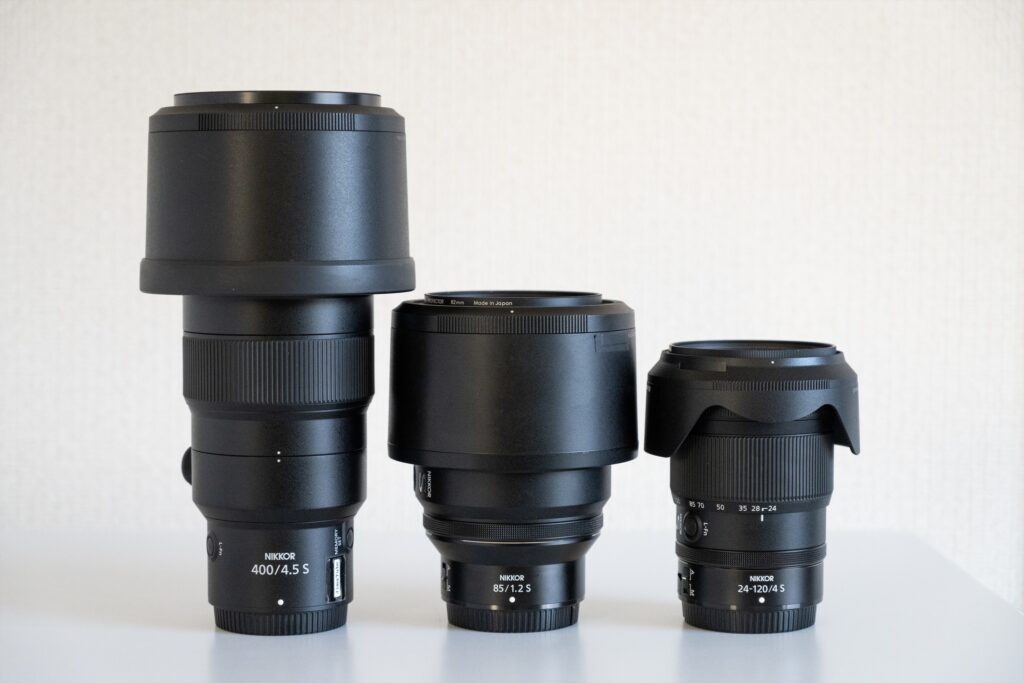 NIKKOR Z 400mm f/4.5 VR S｜NIKKOR Z 85mm f/1.2 S｜NIKKOR Z 24-120mm f/4 S